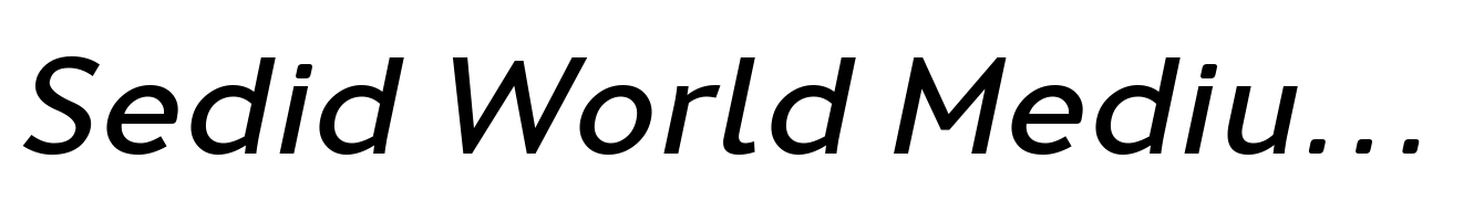 Sedid World Medium Italic Exp